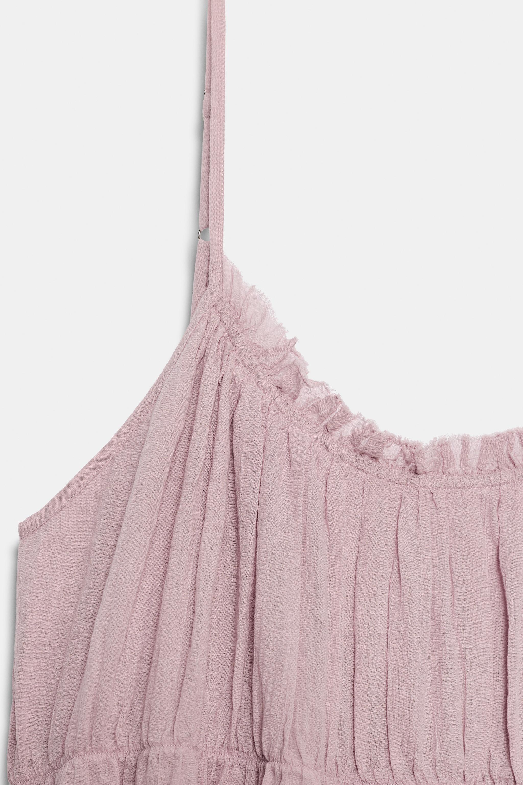 ROBE MI-LONGUE GAZE VOLANTS